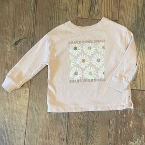 Little Co Pink Flower Shirt 18 months